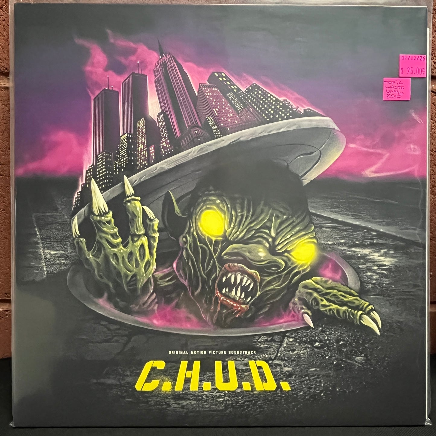 Used Vinyl: Martin Cooper & David A. Hughes "C.H.U.D. (Original Motion Picture Soundtrack)" LP (2015 Press - Yellow & Green Toxic Waste Puddle Vinyl)