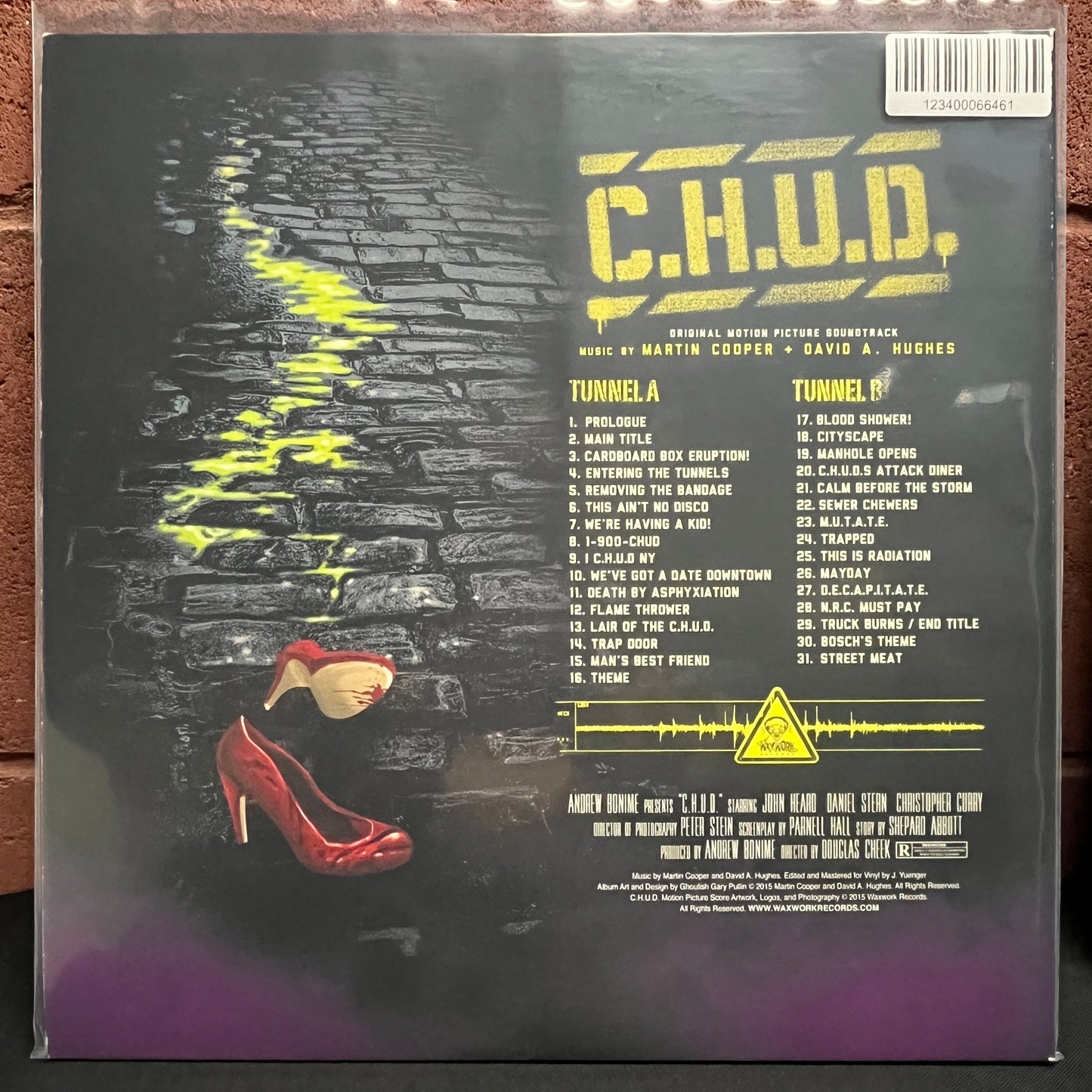 Used Vinyl: Martin Cooper & David A. Hughes "C.H.U.D. (Original Motion Picture Soundtrack)" LP (2015 Press - Yellow & Green Toxic Waste Puddle Vinyl)