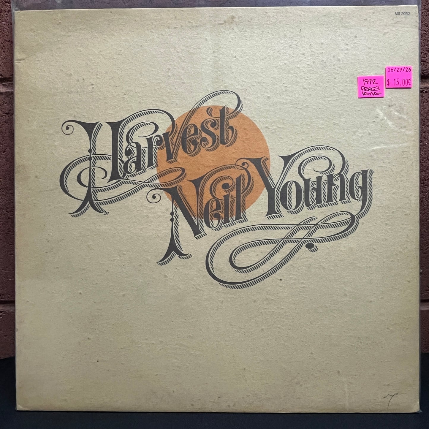 Used Vinyl: Neil Young "Harvest" LP (1972 press)
