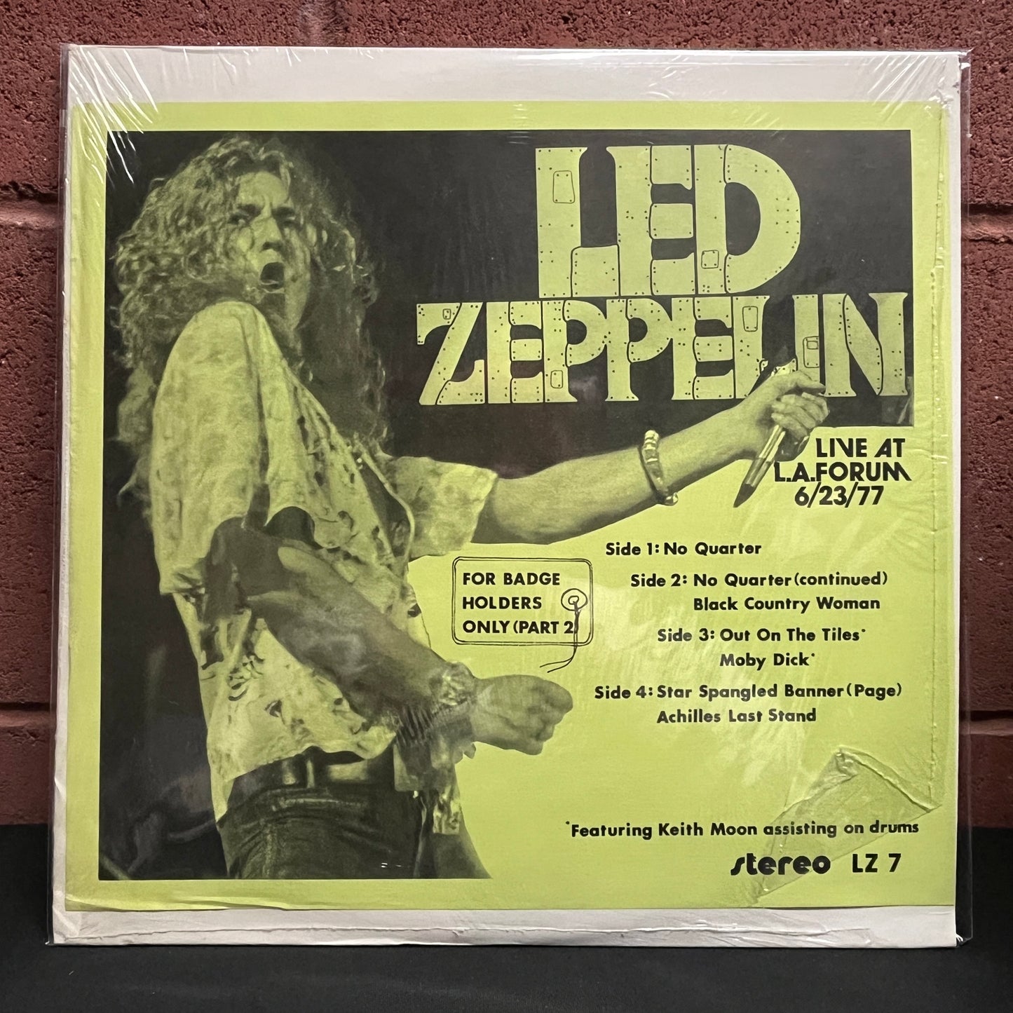 Used Vinyl: Led Zeppelin "Live At The L.A. Forum 6/23/77 (For Badge Holders Only Part 2)" 2xLP (1977 Dragonfly Press In Shrink!)