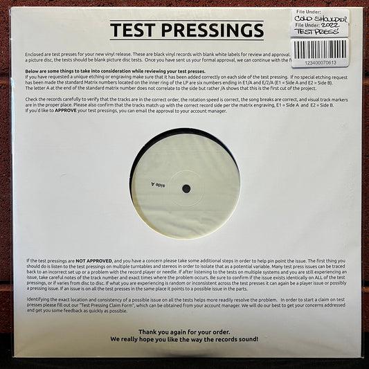 Used Vinyl: Cold Shoulder "Primal Fury" LP (2022 Test Press0
