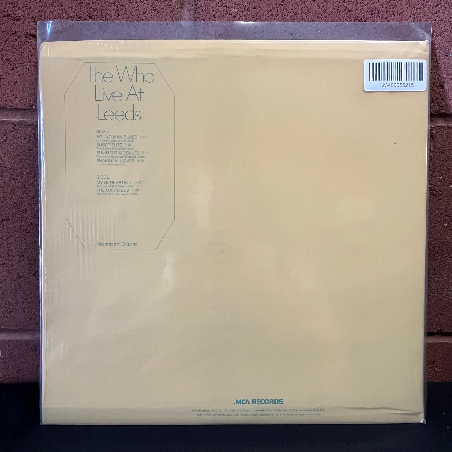 Used Vinyl: The Who "Live At Leeds" LP (1988 Press)