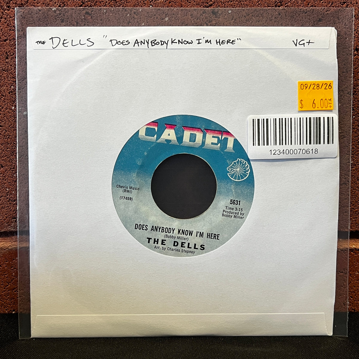 Used Vinyl: The Dells "Does Anybody Know I'm Here" 7"