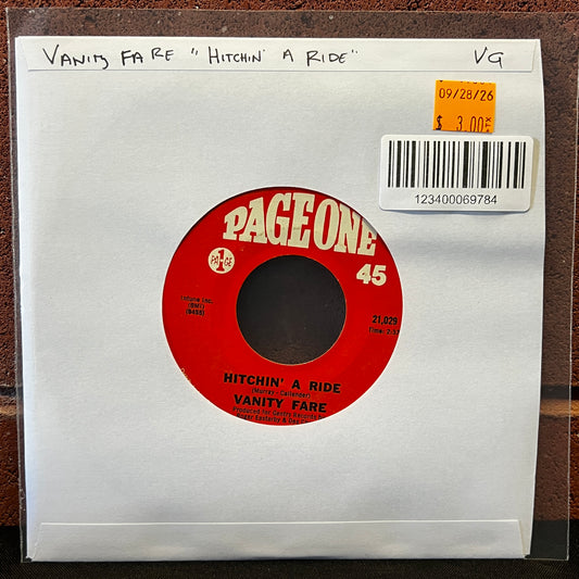 Used Vinyl: Vanity Fare "Hitchin' A Ride / Man Child" 7"