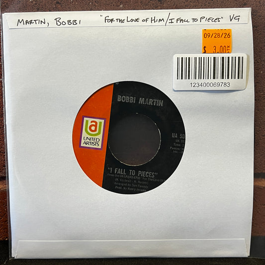 Used Vinyl: Bobbi Martin "For The Love of Him / I Fall to Pieces" 7"