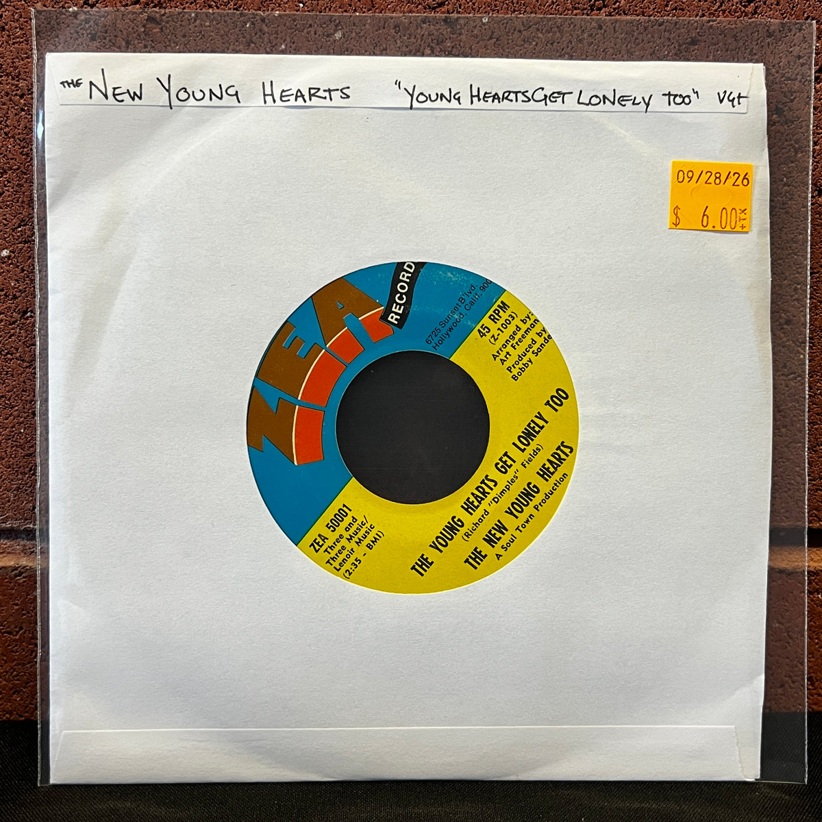 Used Vinyl: The New Young Hearts "The Young Hearts Get Lonely Too" 7"