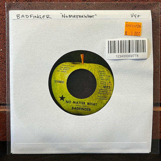 Used Vinyl: Badfinger "No Matter What" 7" (Los Angeles pressing)