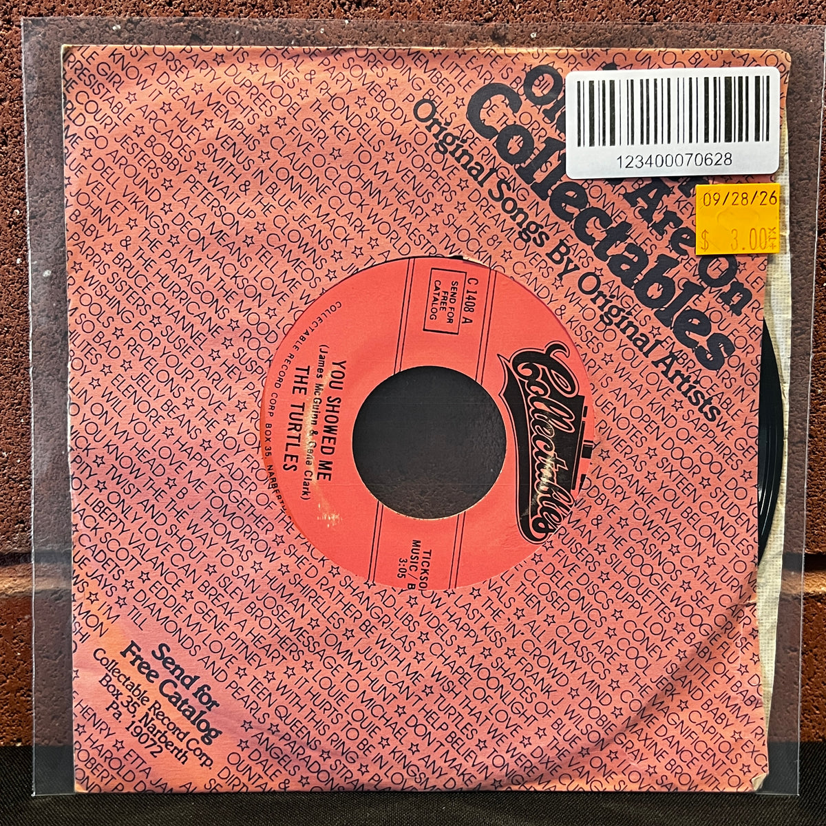 Used Vinyl: Turtles "You Showed Me / Buzzsaw" 7" (80's pressing)