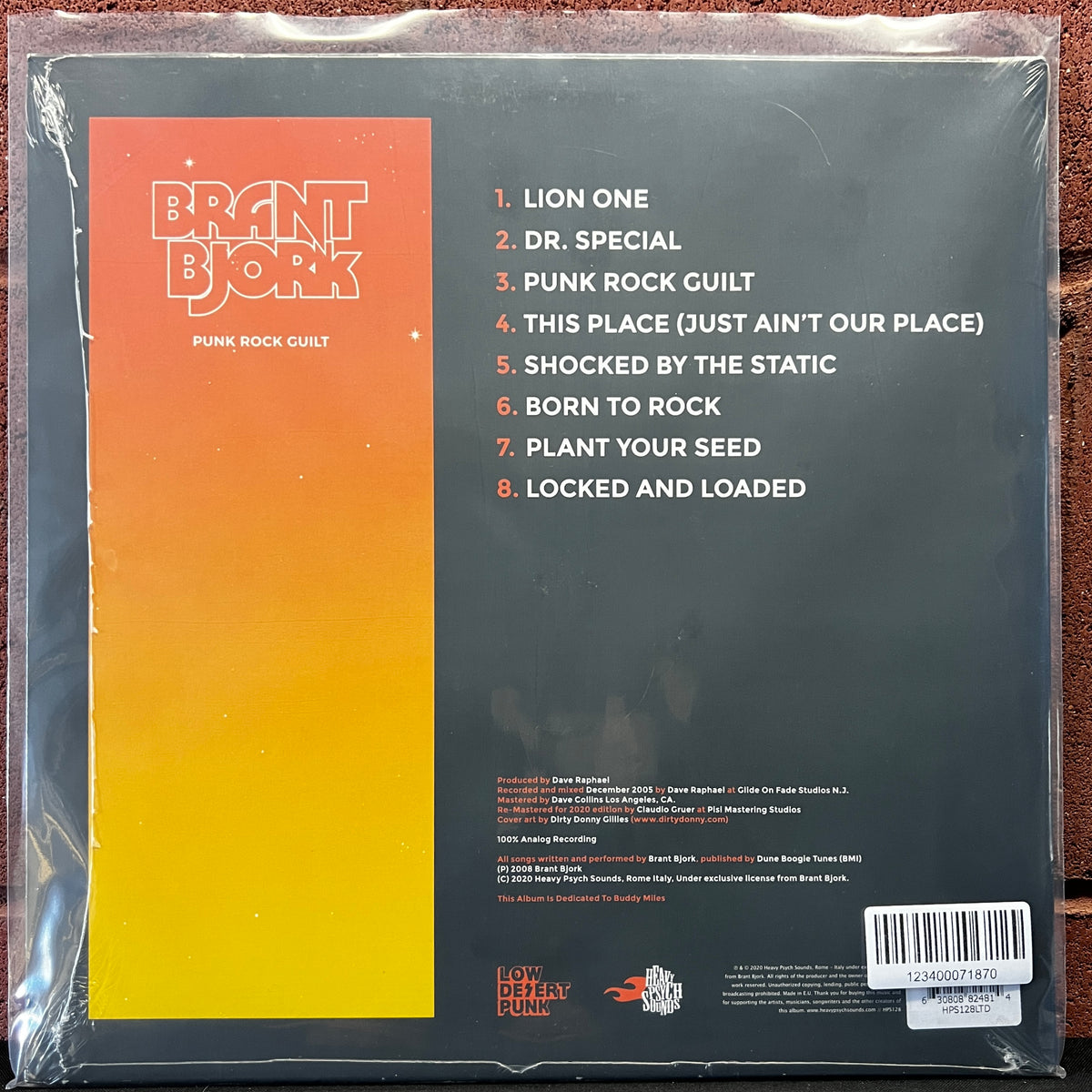 Used Vinyl: Brant Bjork "Punk Rock Guilt" LP (2020 Press - Yellow Vinyl - Sealed)