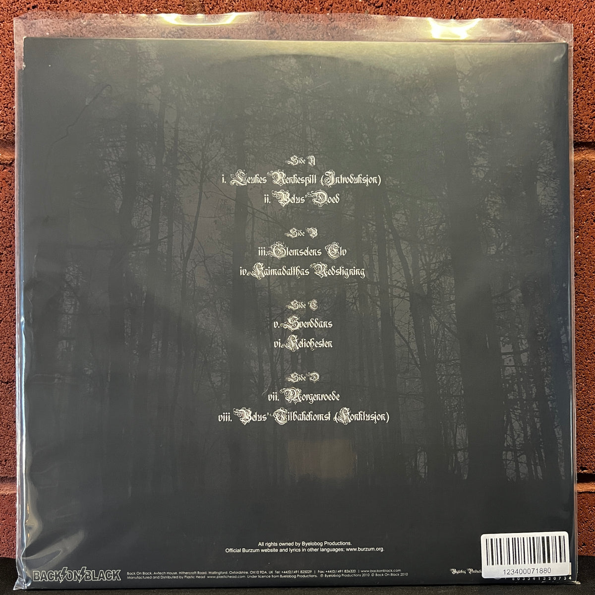 Used Vinyl: Burzum ‎"Belus" 2xLP (2018 UK Press)