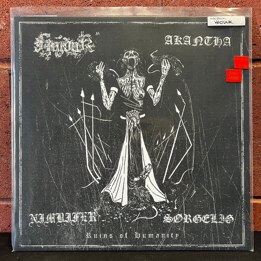 Used Vinyl: Hajduk / Akantha / Nimbifer / Sørgelig "Ruins Of Humanity" LP (2021 Press)