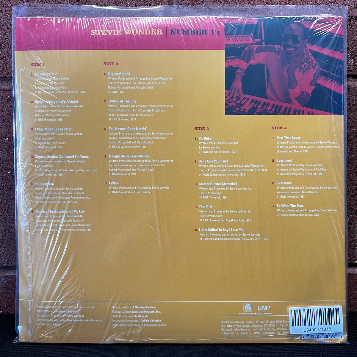 Used Vinyl: Stevie Wonder "Number 1's" 2xLP (2026 Press - Red Vinyl)