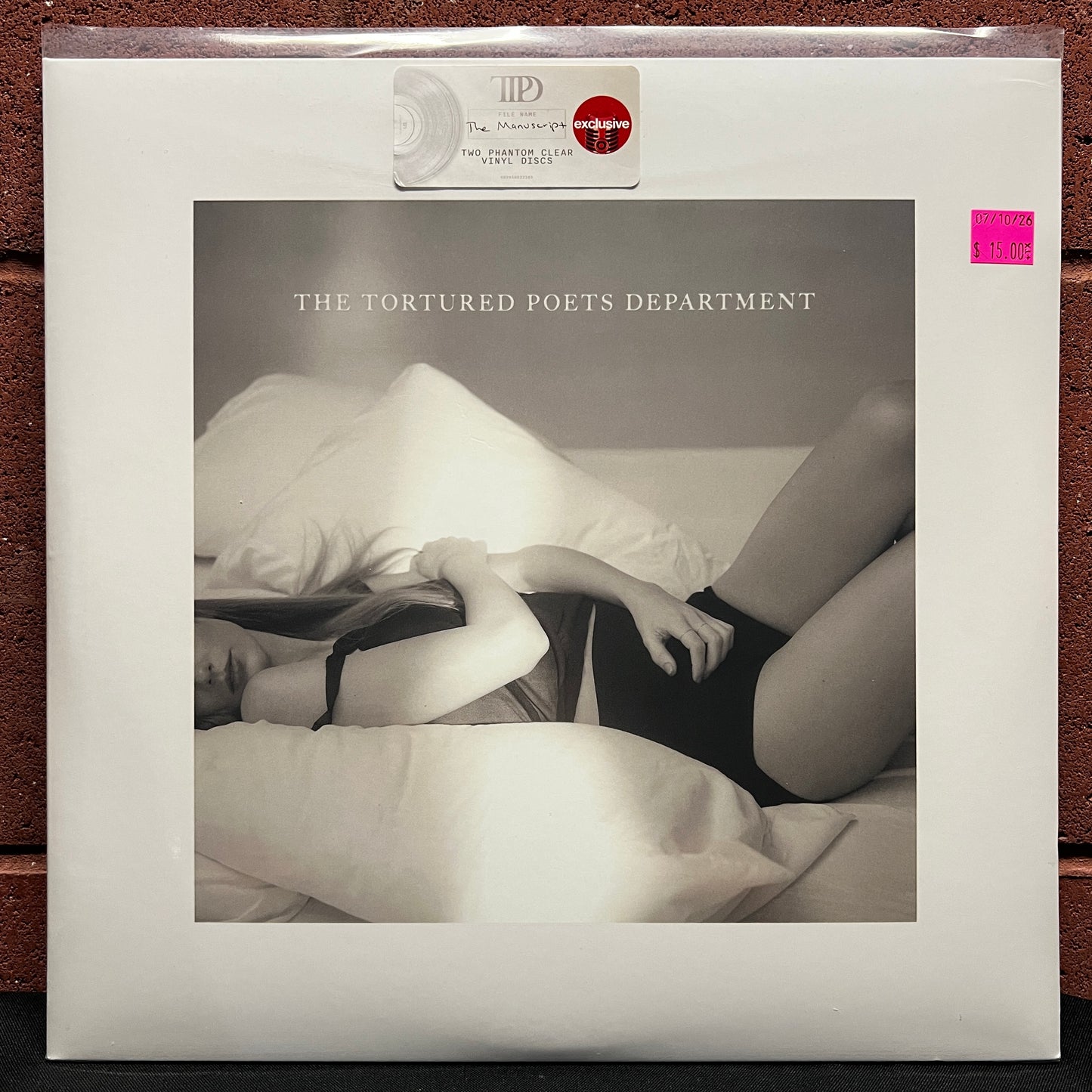 Used Vinyl: Taylor Swift ‎"The Tortured Poets Department (The Manuscript)" 2xLP (2024 Press - Phantom Clear Vinyl)