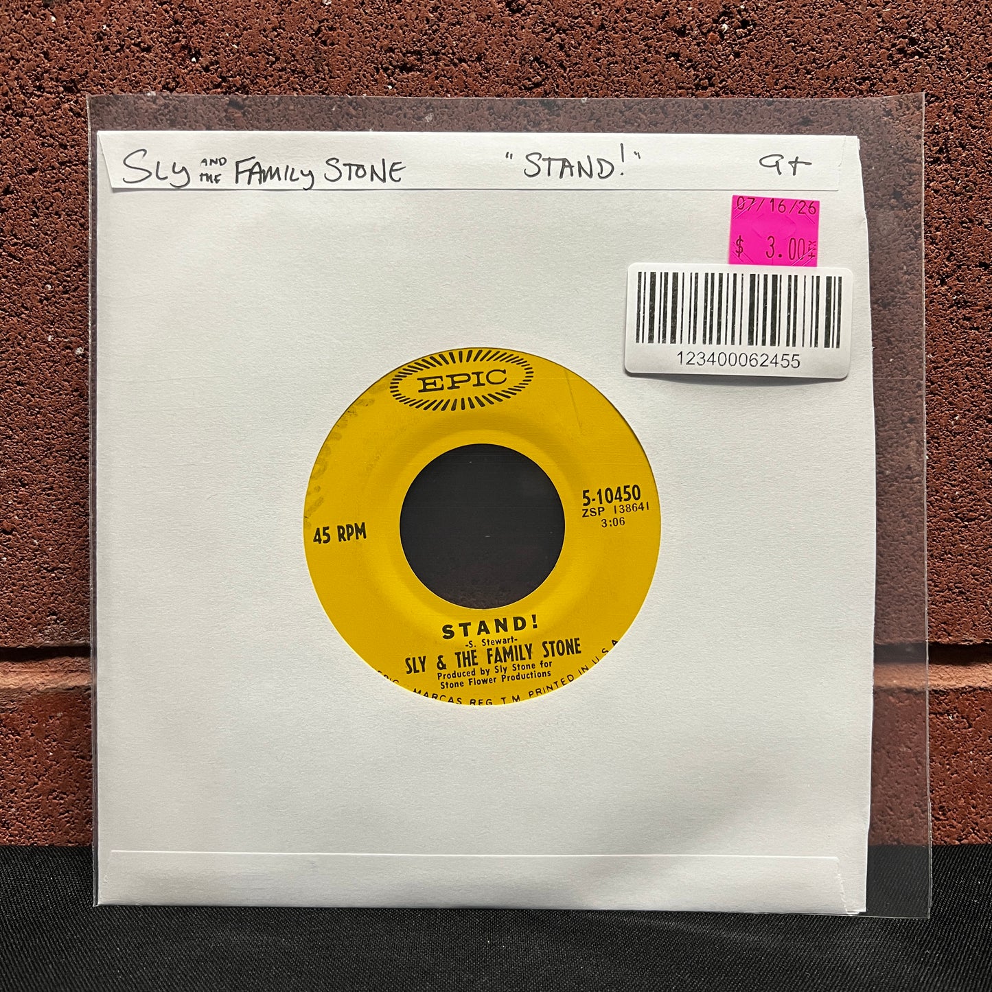 Used Vinyl: Sly and the Family Stone "Stand!" 7"