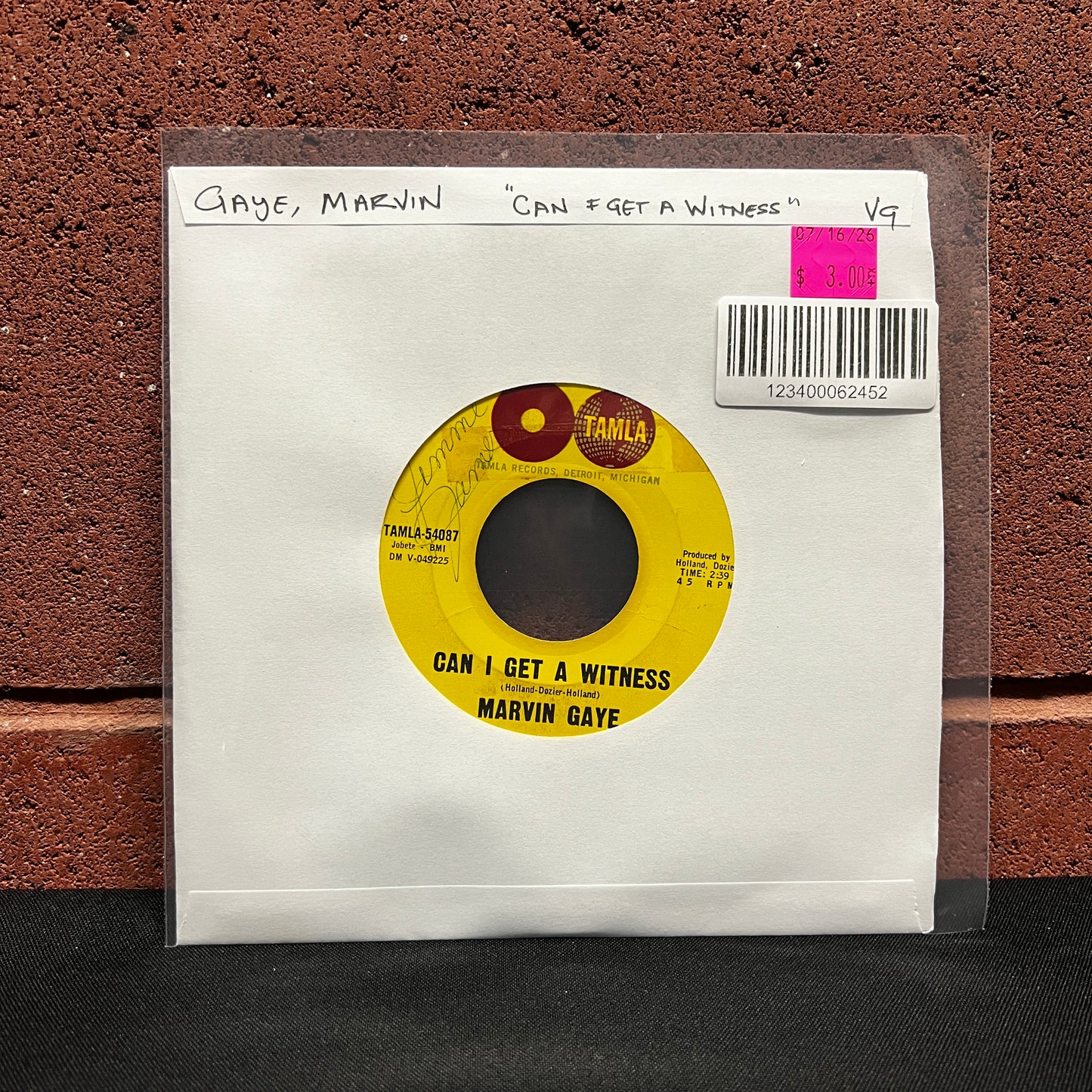 Used Vinyl: Marvin Gaye "Can I Get A Witness" 7"