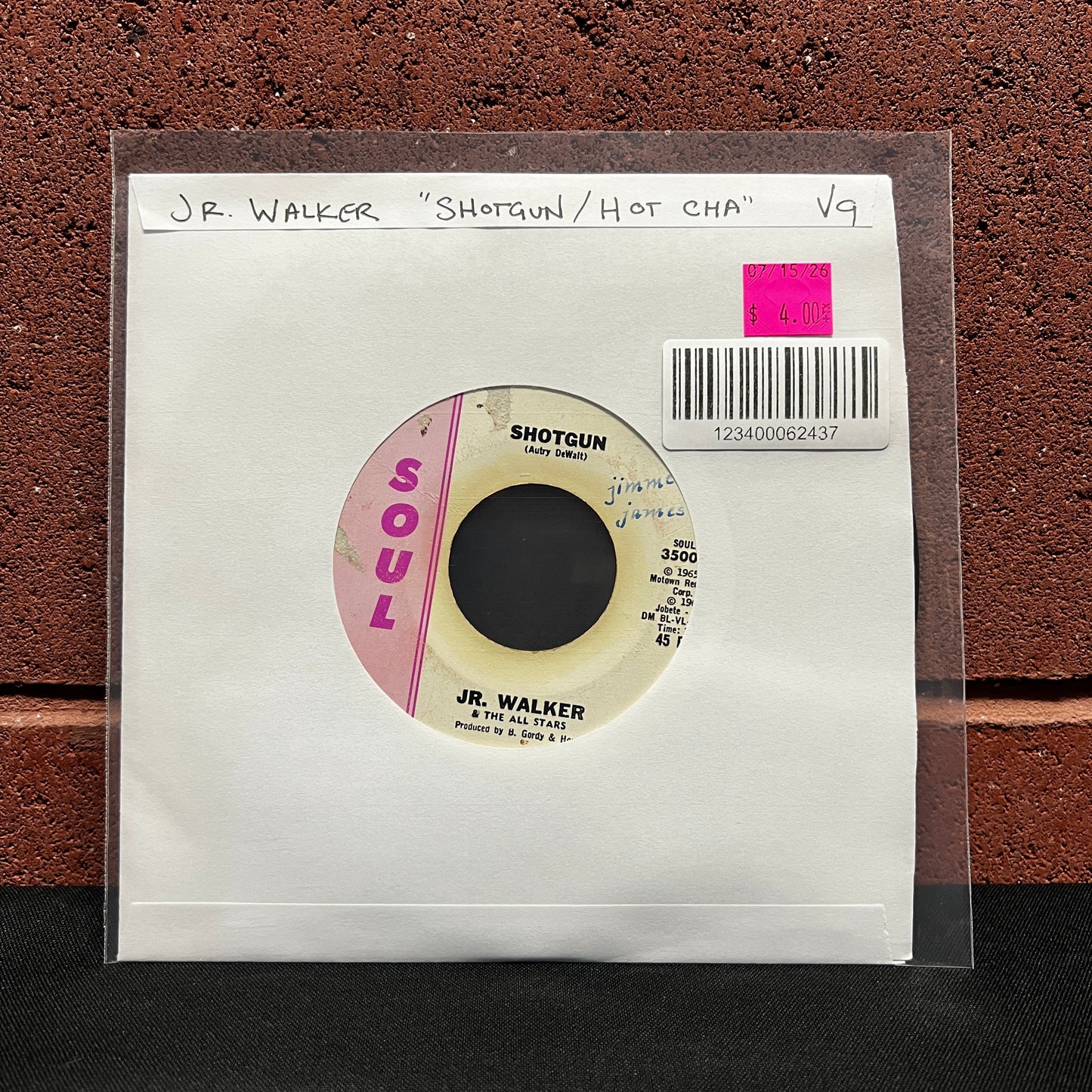 Used Vinyl: Jr. Walker "Shotgun / Hot Cha" 7"