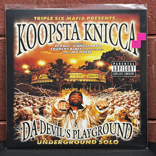 Used Vinyl: Koopsta Knicca "Triple Six Mafia Presents… Da Devil's Playground: Underground Solo" 2xLP (2021 Press - Yellow & Green Vinyl)