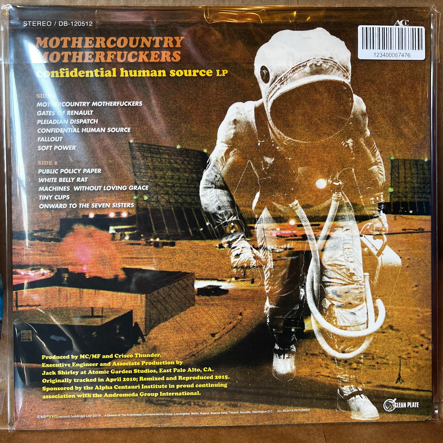 Used Vinyl: Mothercountry Motherfuckers "Confidential Human Source" LP (2016 Press)