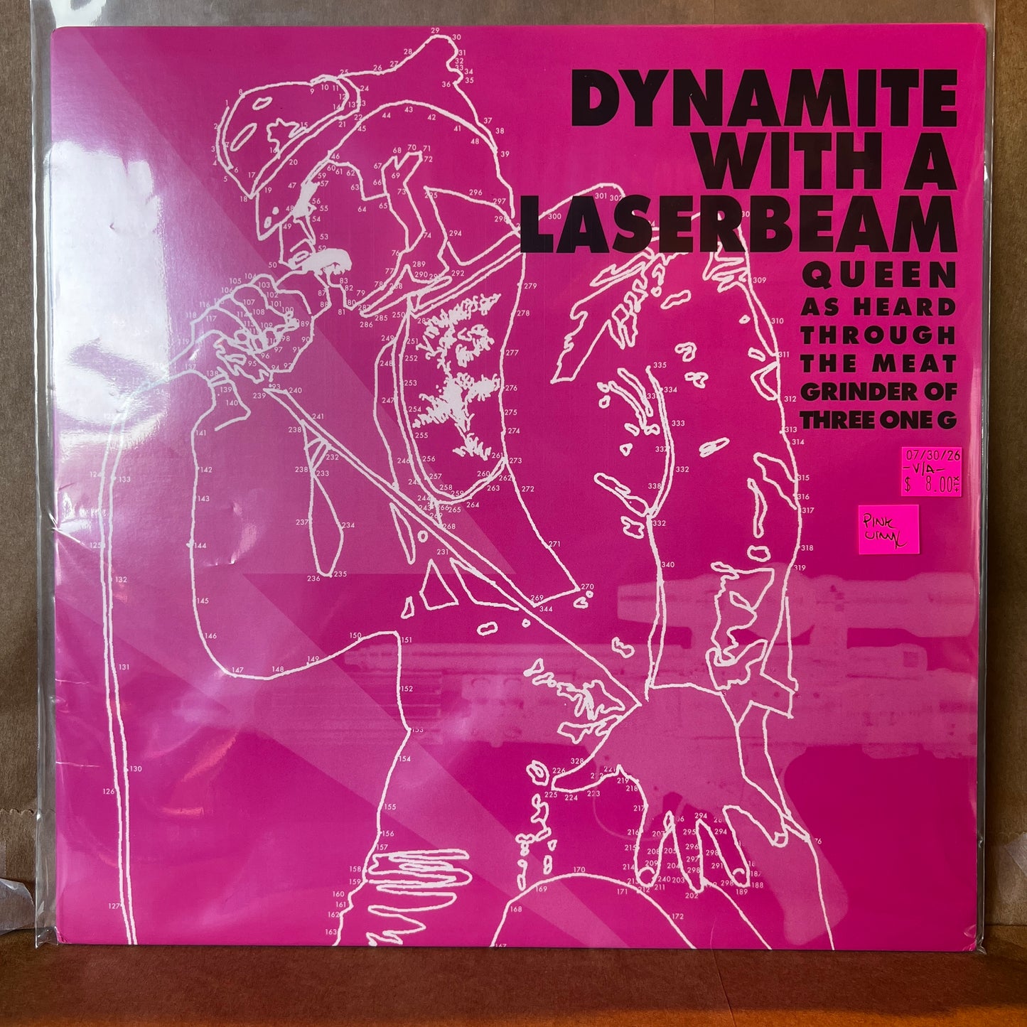 Used Vinyl: V/A - "Dynamite With A Laserbeam: Queen As Heard Through The Meat Grinder Of Three One G" LP (2002 Press - Pink Vinyl)