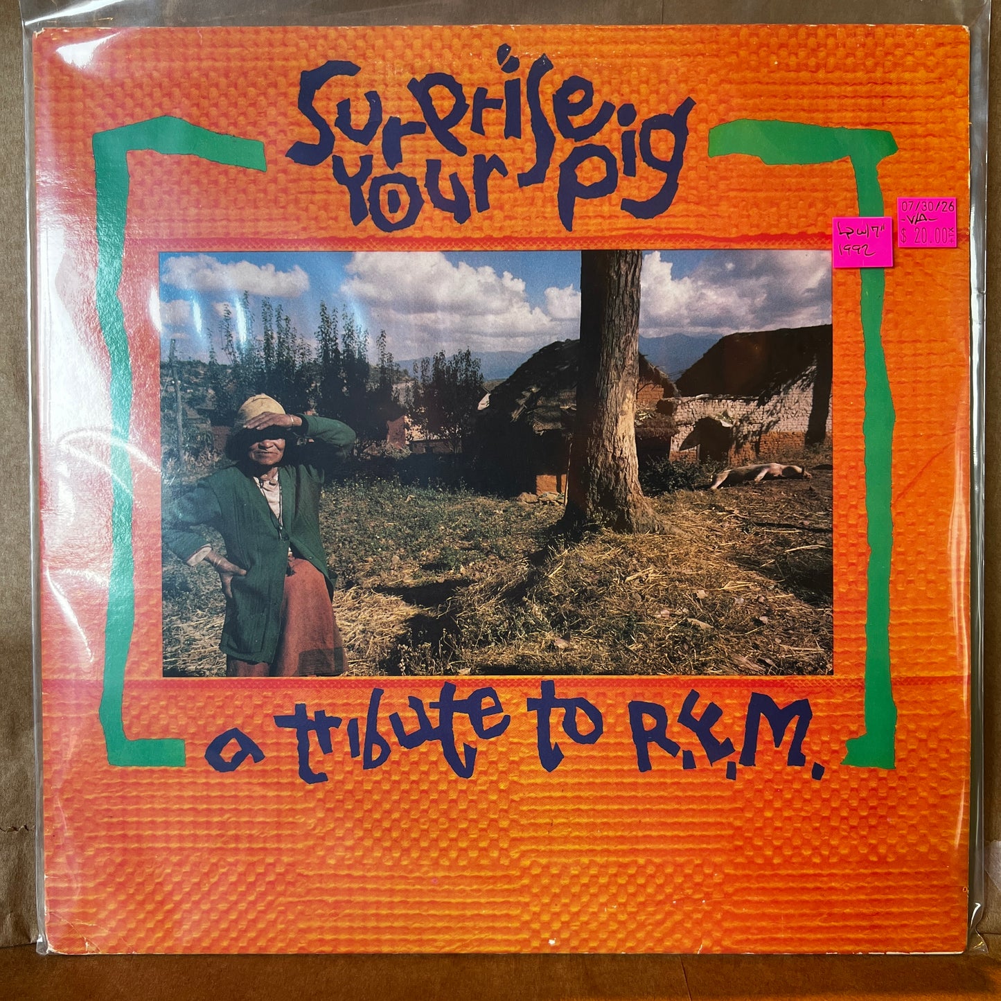 Used Vinyl: V/A - "Surprise Your Pig: A Tribute To R.E.M." LP+7" (1992 Press)