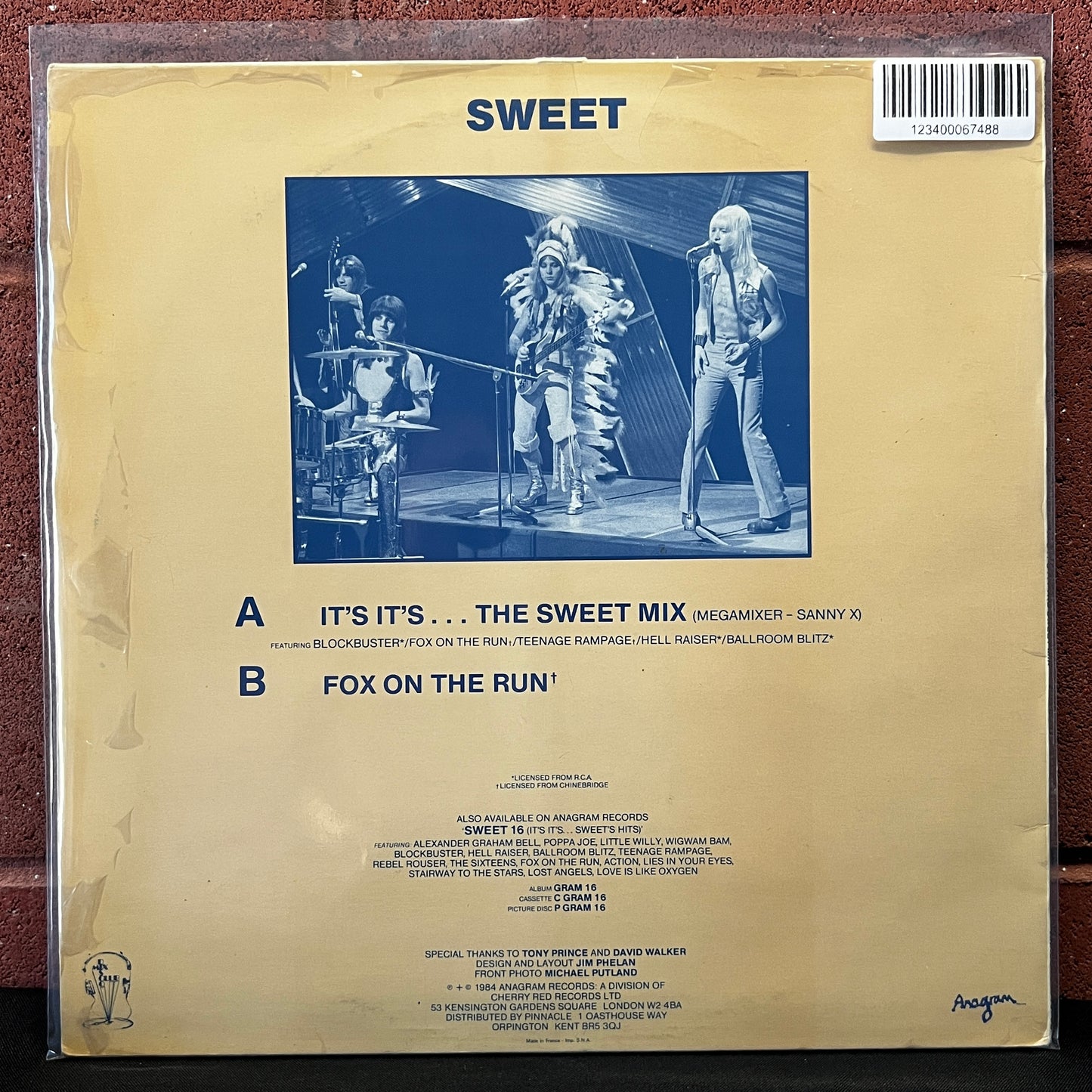 Used Vinyl: The Sweet "It's It's...The Sweet Mix" 12" (1984 UK Press)