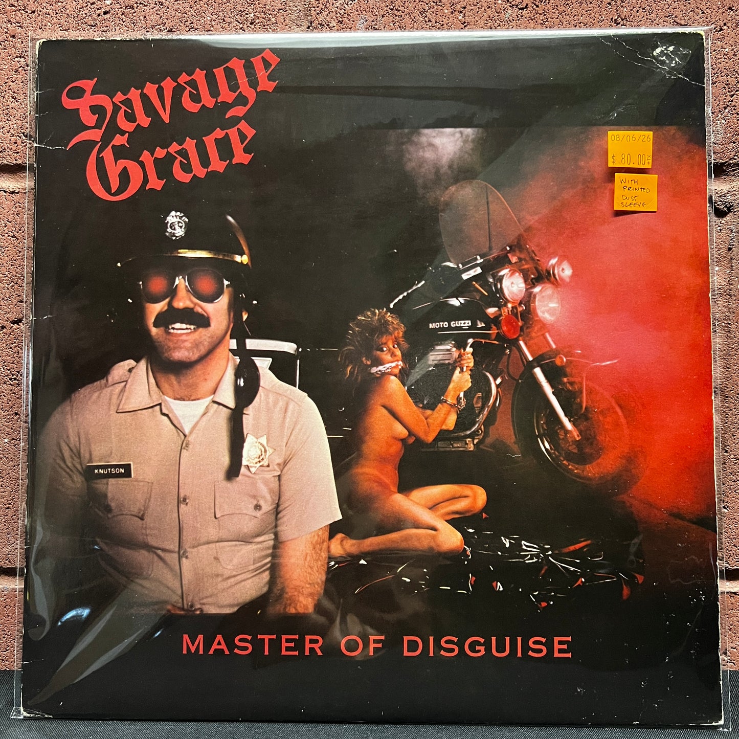 Used Vinyl: Savage Grace "Master of Disguise" LP (1985 pressing with printed inner sleeve)