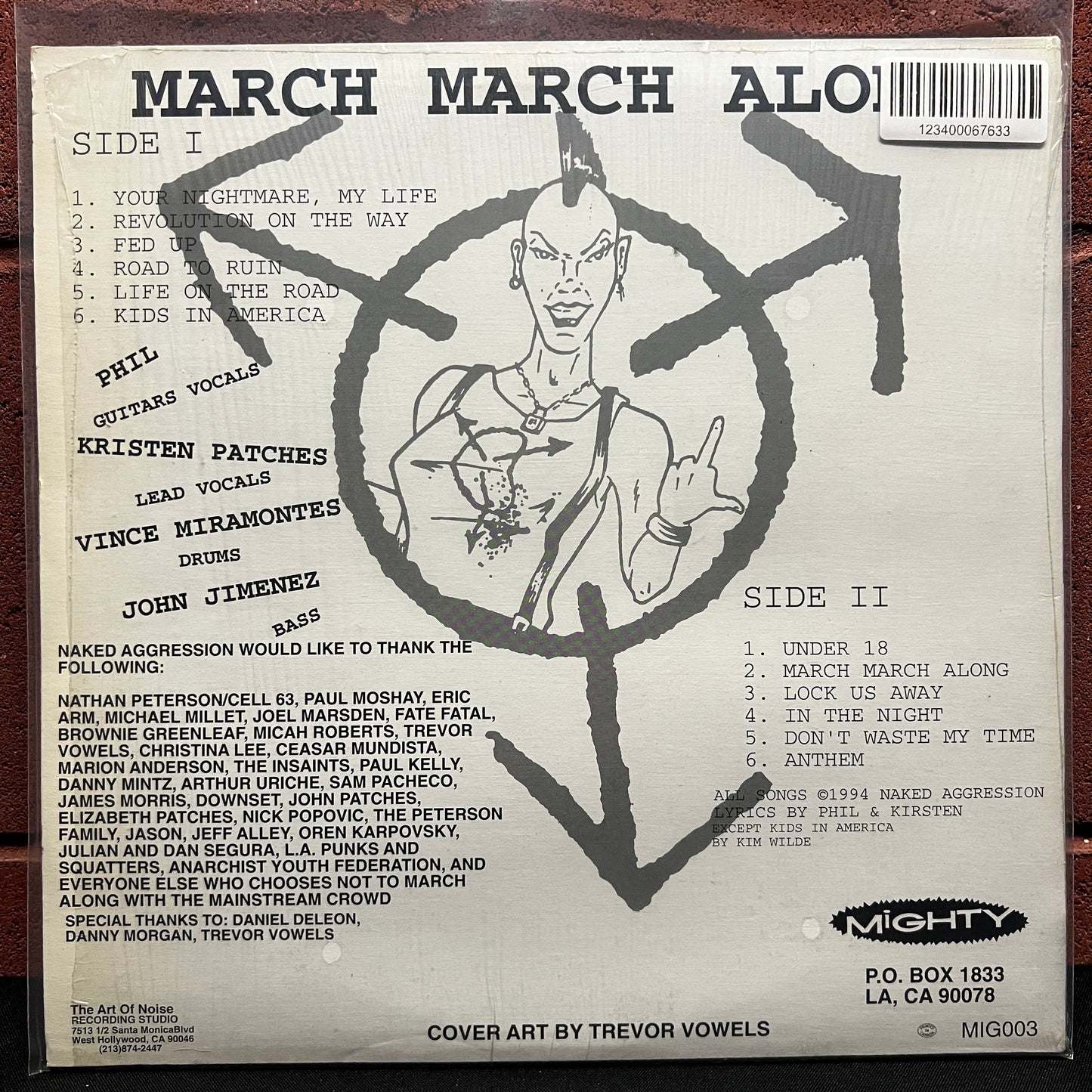 Used Vinyl: Naked Aggression ‎"March March Along" LP (1994 Press)