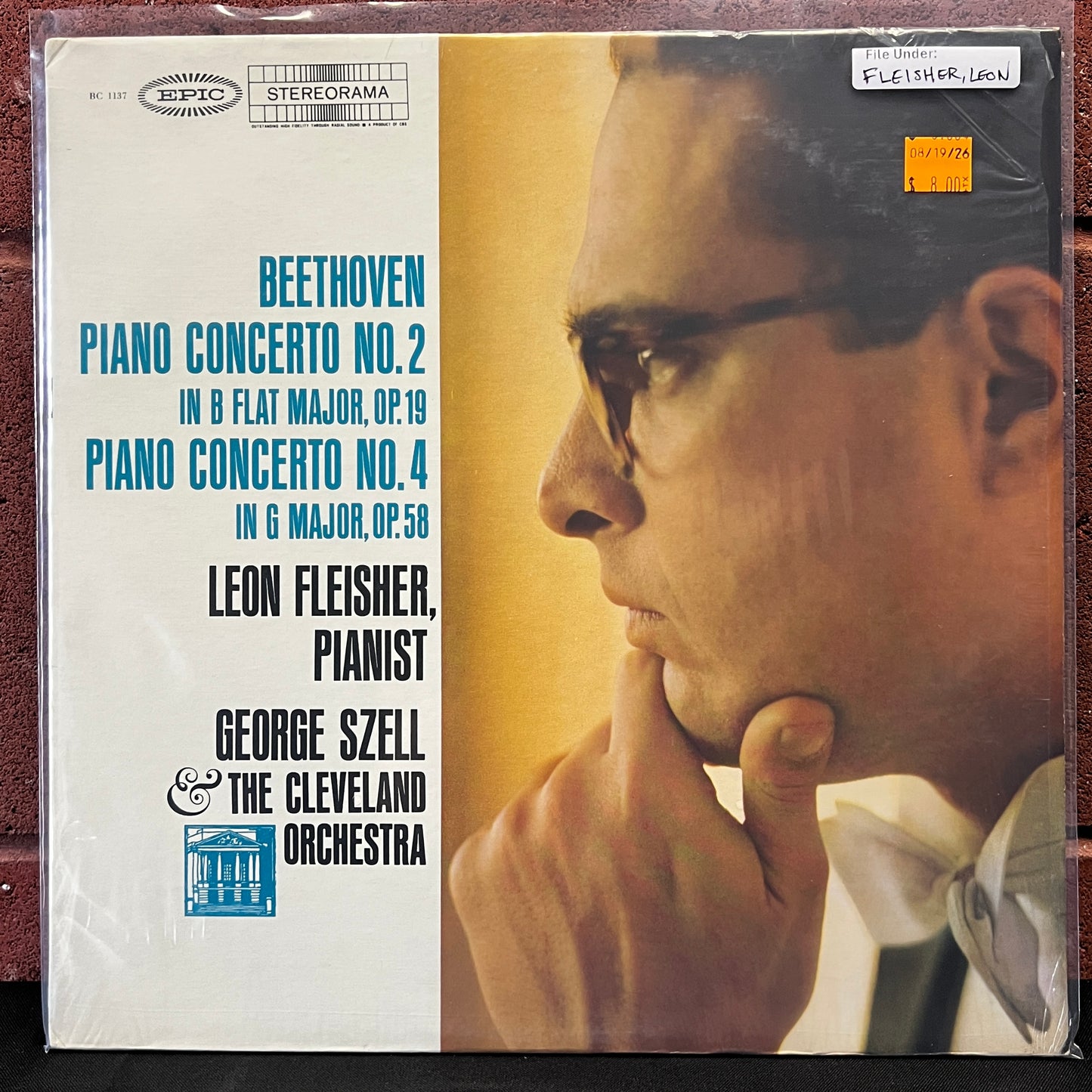 Used Vinyl: Leon Fleisher, George Szell and the Cleveland Orchestra "Beethoven Piano Concerto No. 2 and No. 4" LP (Stereo)