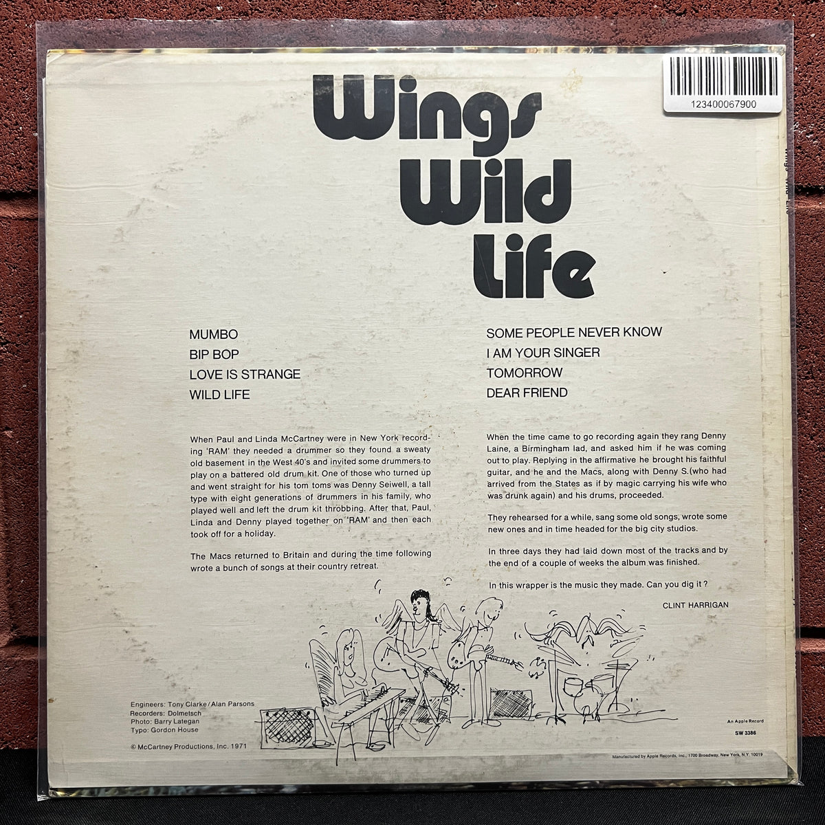 Used Vinyl: Wings "Wild Life" LP (1976 Press)