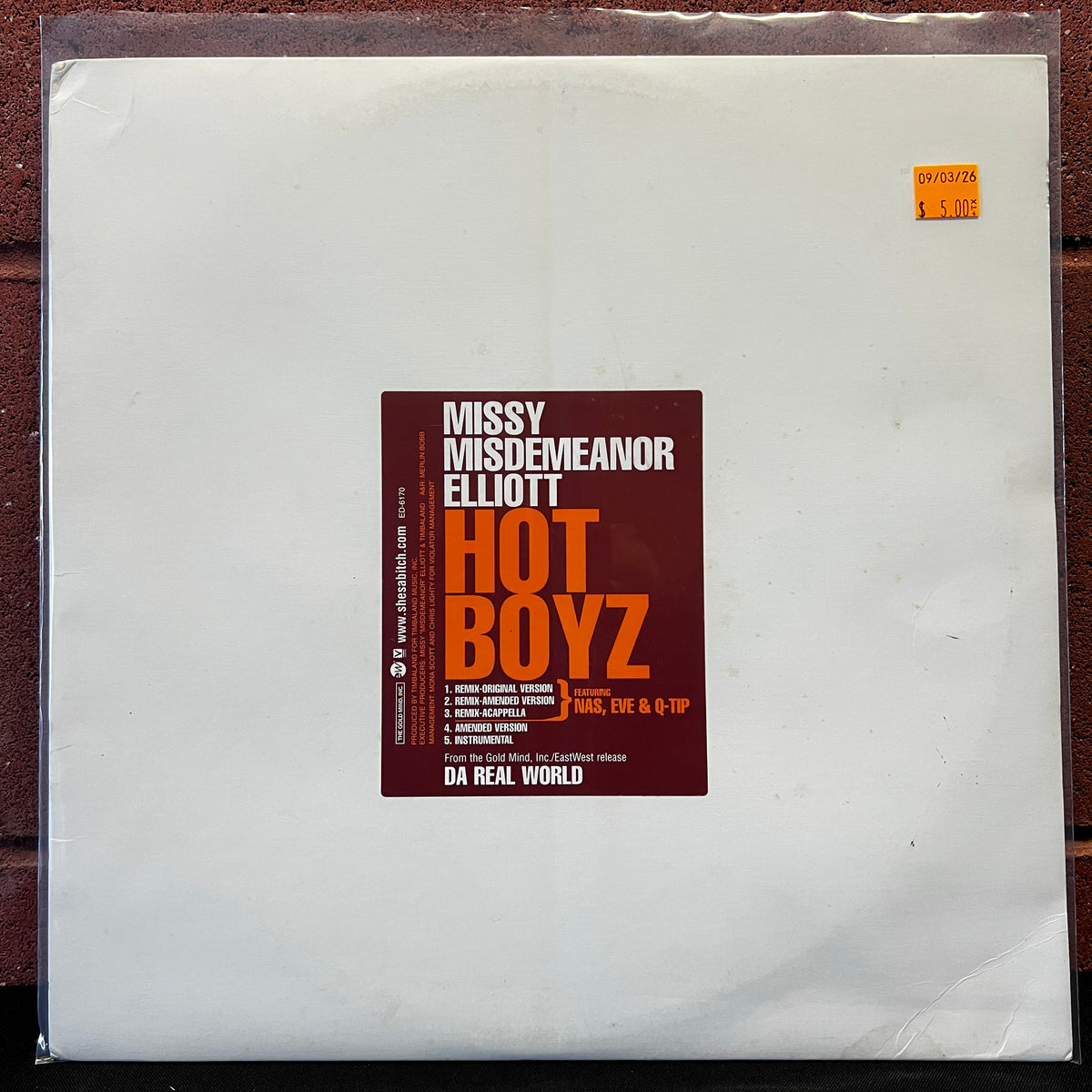 Used Vinyl: Missy 'Misdemeanor' Elliott "Hot Boyz" 12" Single