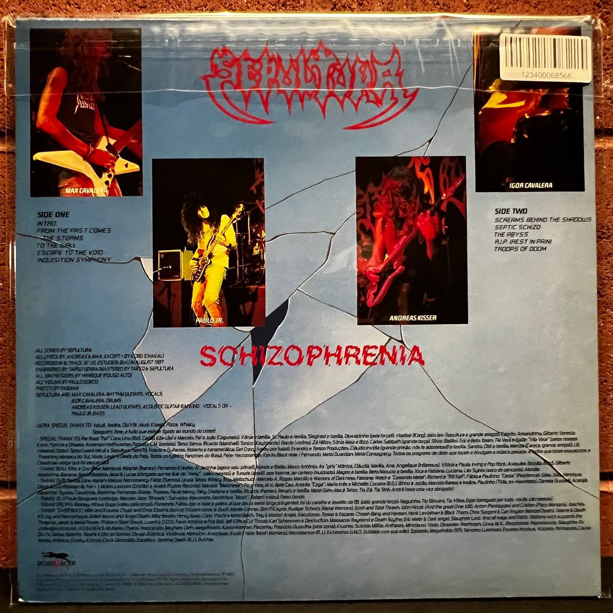 Used Vinyl: Sepultura "Schizophrenia" LP (2017 Press - Blue Vinyl)
