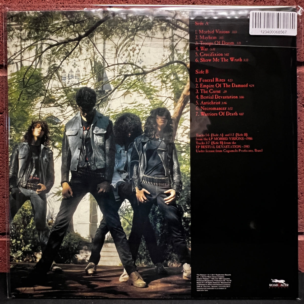 Used Vinyl: Sepultura "Morbid Visions" LP (2017 Press - Red w/Black Splatter Vinyl)