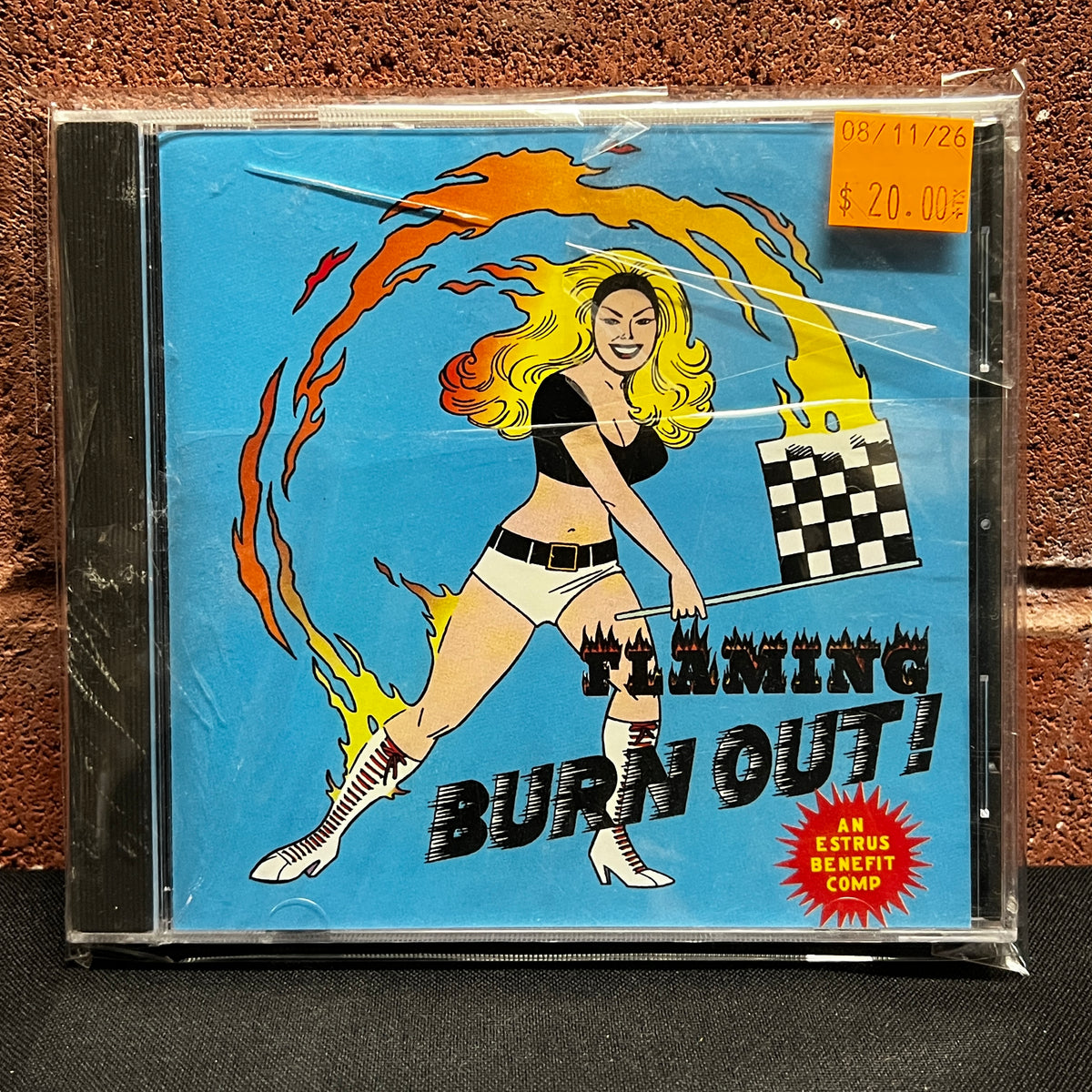 Used CD: V/A "Flaming Burn Out! An Estrus Benefit Comp" CD (Sealed! 1997 US Press)