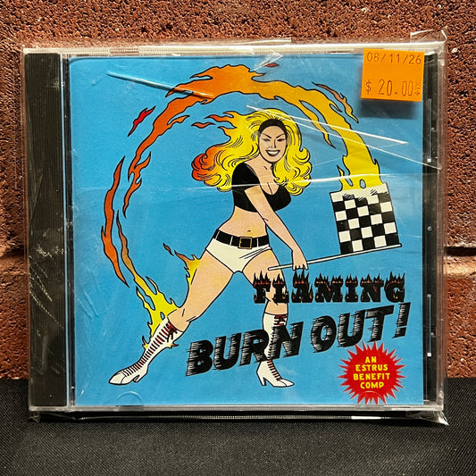 Used CD: V/A "Flaming Burn Out! An Estrus Benefit Comp" CD (Sealed! 1997 US Press)