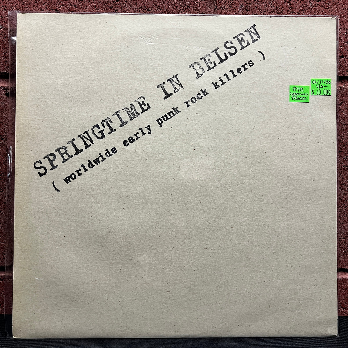 Used Vinyl: V/A - "Springtime In Belsen" LP (1998 German Press)