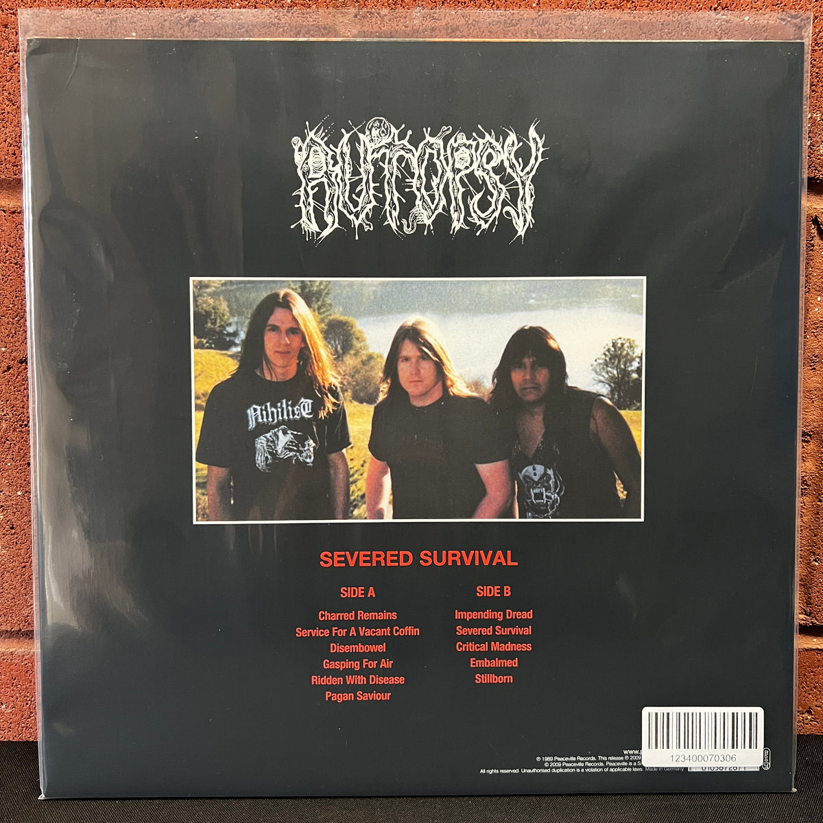 Used Vinyl: Autopsy "Severed Survival" LP (2009 Press)