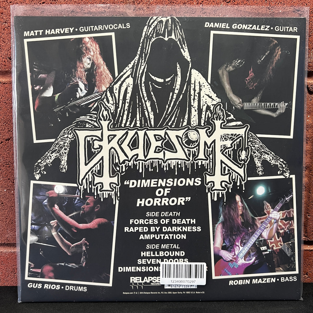 Used Vinyl: Gruesome "Dimensions Of Horror" LP (2016 Press)
