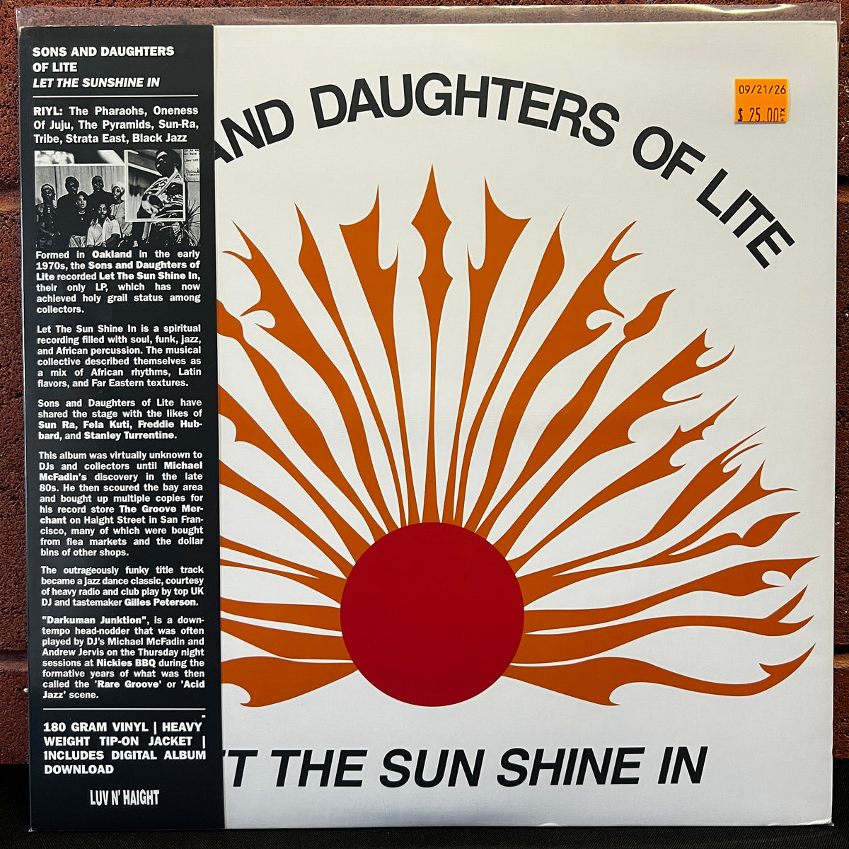 Used Vinyl: Sons and Daughters of Lite "Let the Sun Shine In" LP (2022 Reissue)
