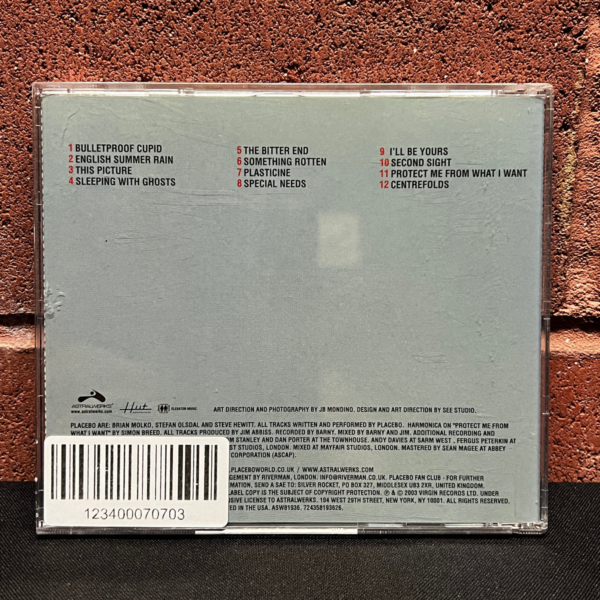 Used CD: Placebo "Sleeping With Ghosts" CD (2003 Astralwerks Press)