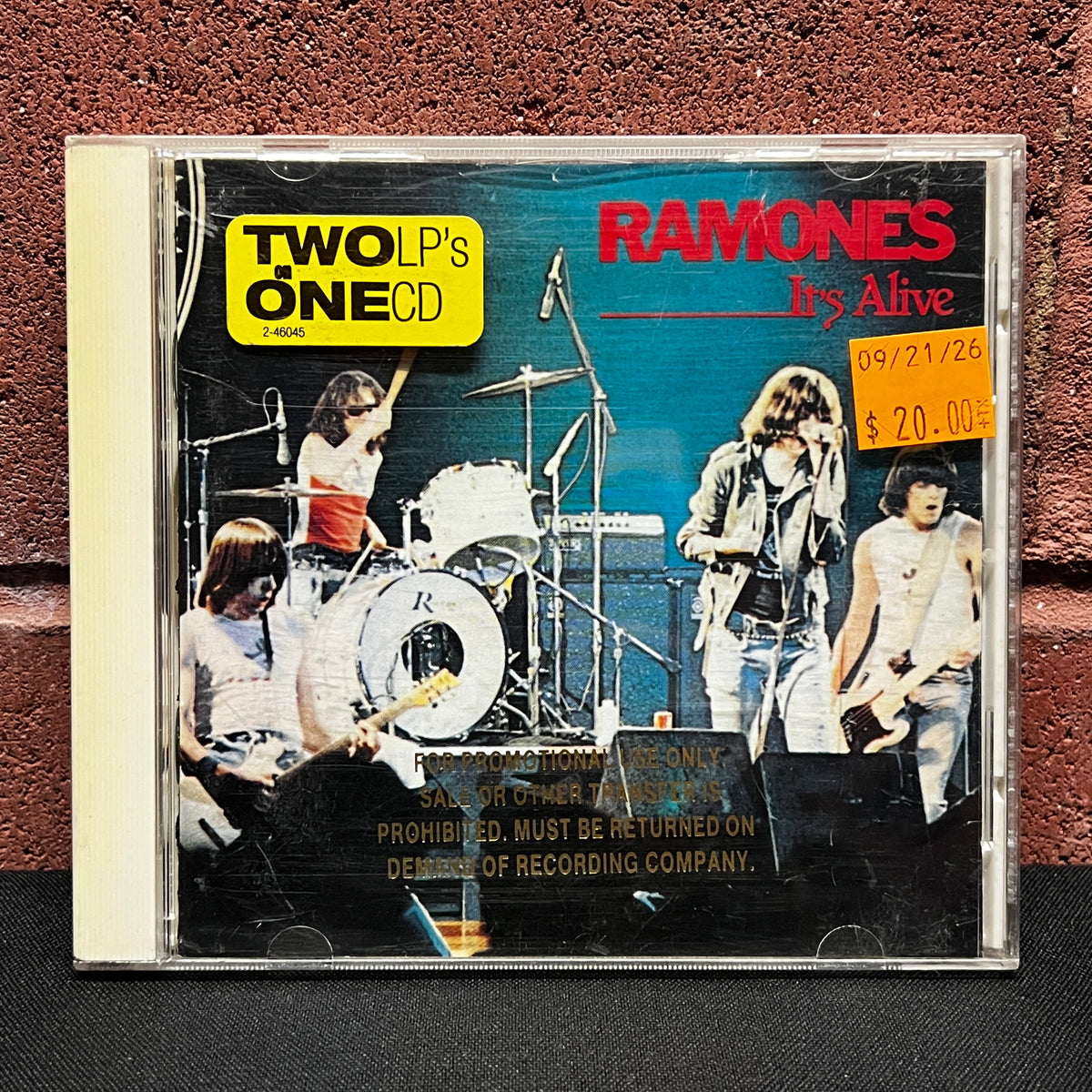 Used CD: Ramones "It's Alive" CD (1995 Promo Press)