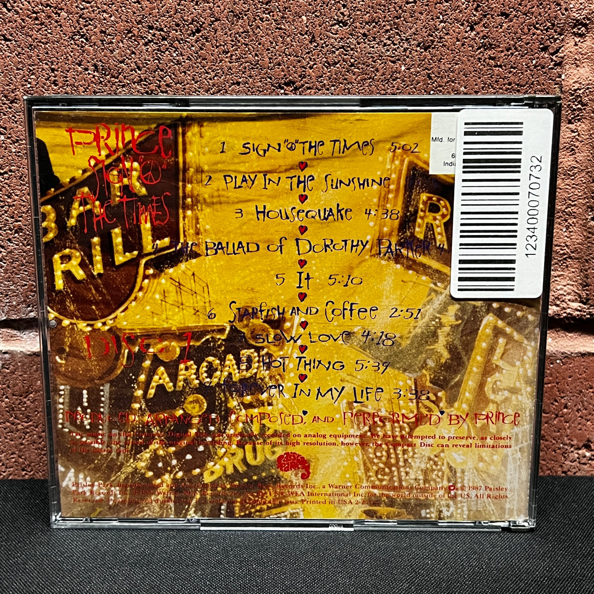 Used CD: Prince "Sign "O" The Times" 2xCD