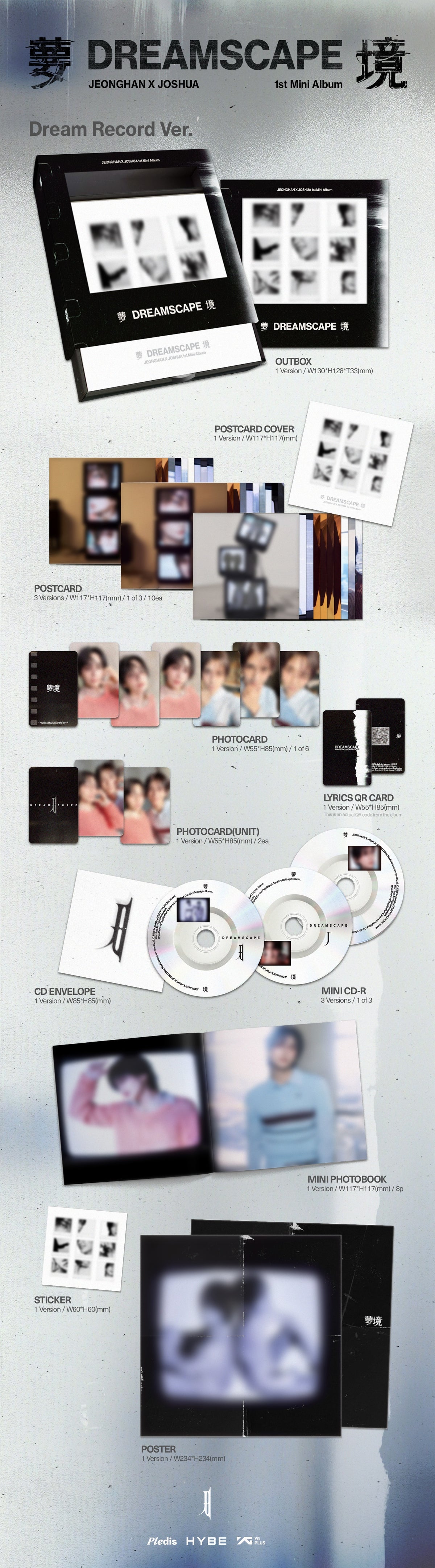 PRE-ORDER: JEONGHAN x JOSHUA "JxJ 1st Mini Album ‘DREAMSCAPE’" CD (Dream Record ver.)