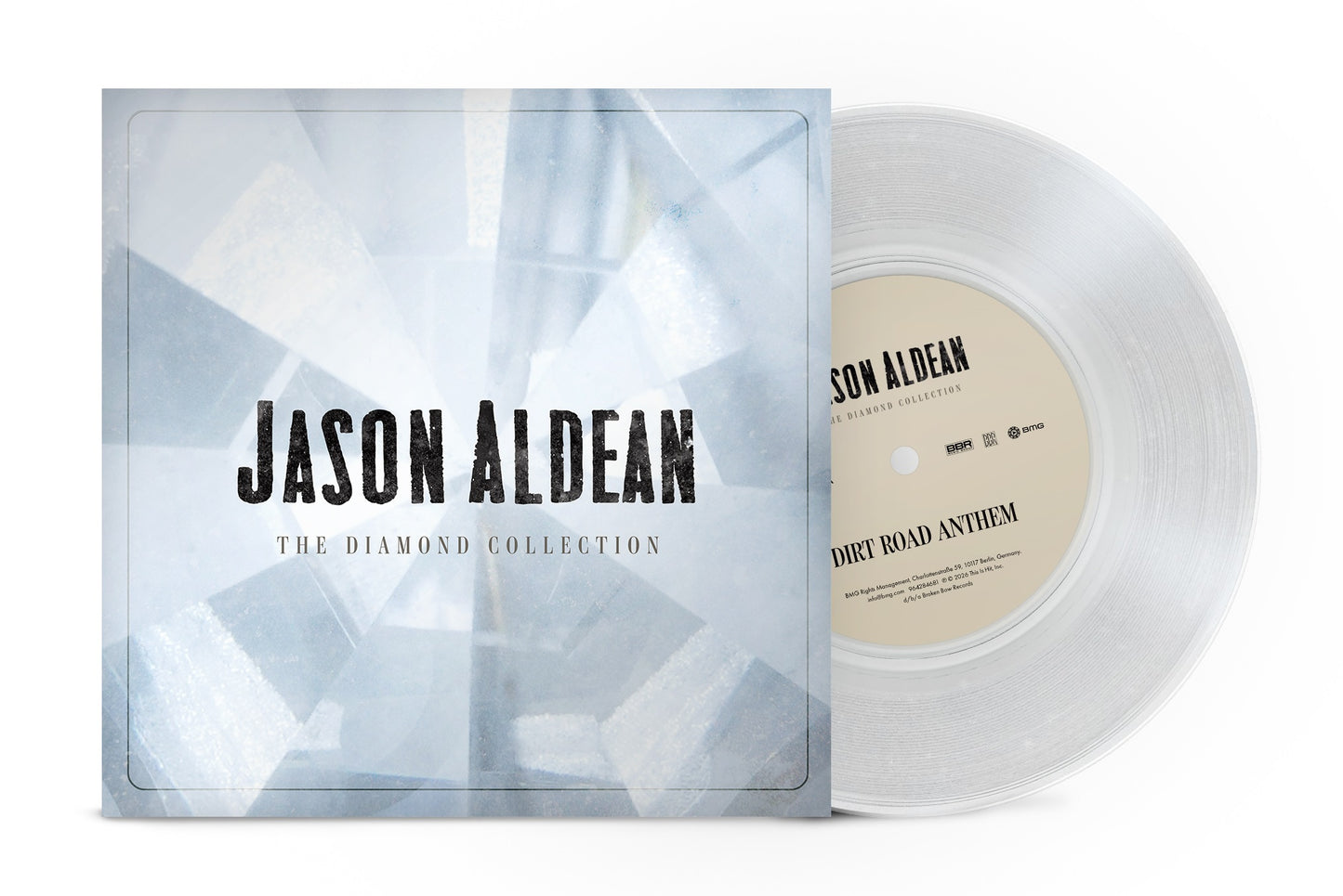 PRE-ORDER: Jason Aldean "The Diamond Collection" 7" Single (Limited Edition Ultra Clear Glitter Vinyl)