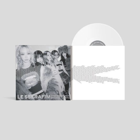 LE SSERAFIM "'EASY-CRAZY-HOT' SPECIAL VINYL" LP (Indie Exclusive Silver White Vinyl with bonus Photocard)