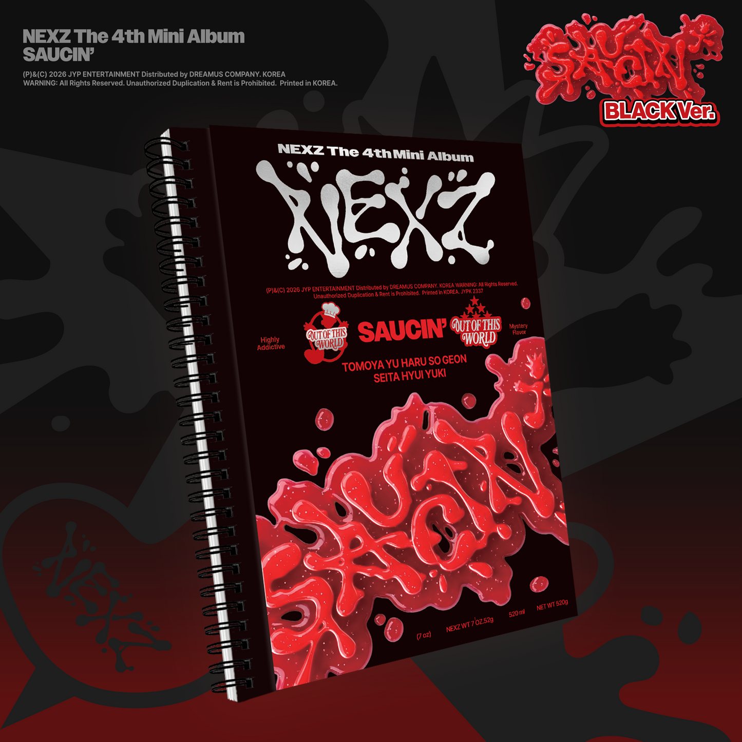 PRE-ORDER: NEXZ "The 4th Mini Album SAUCIN'" CD (BLACK ver.)