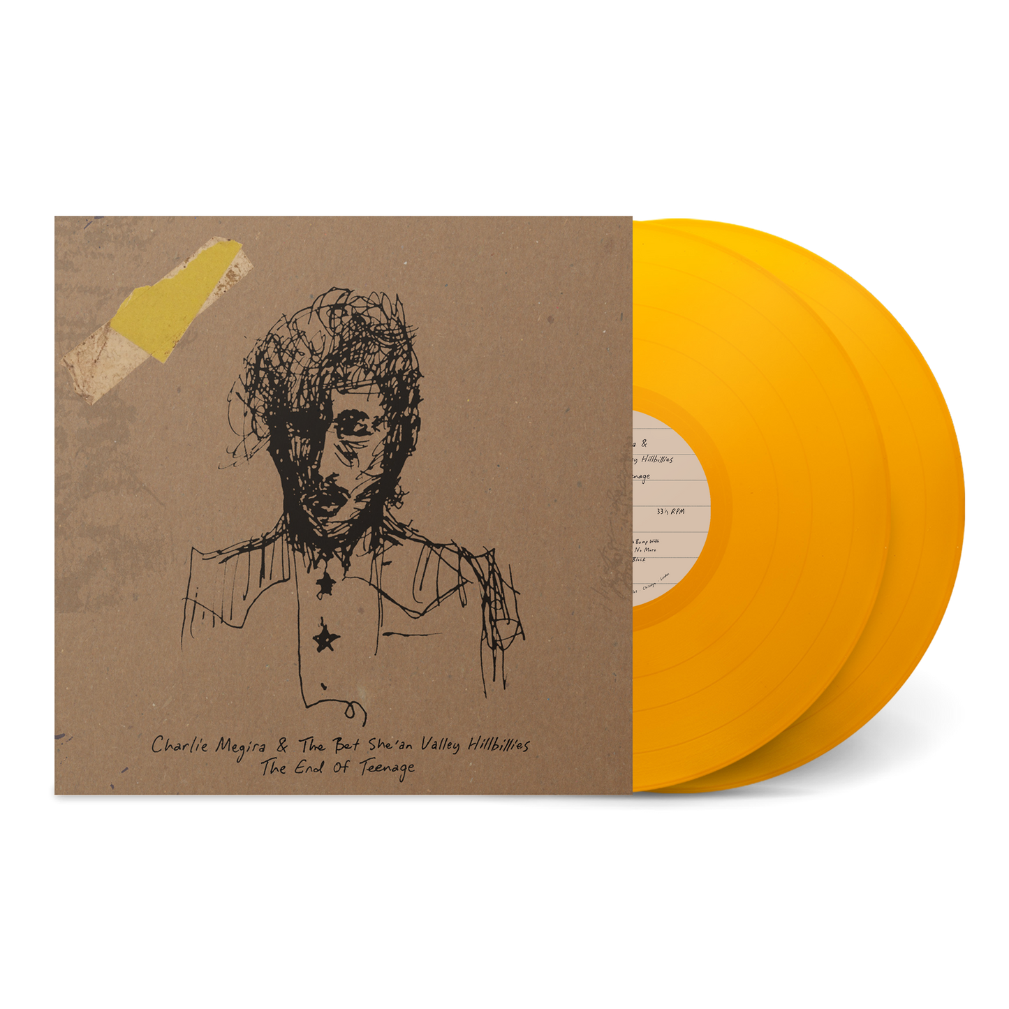 Charlie Megira & The Bet She'an Valley Hillbillies "End of Teenage" 2XLP (10th Anniversary Banana Vinyl)