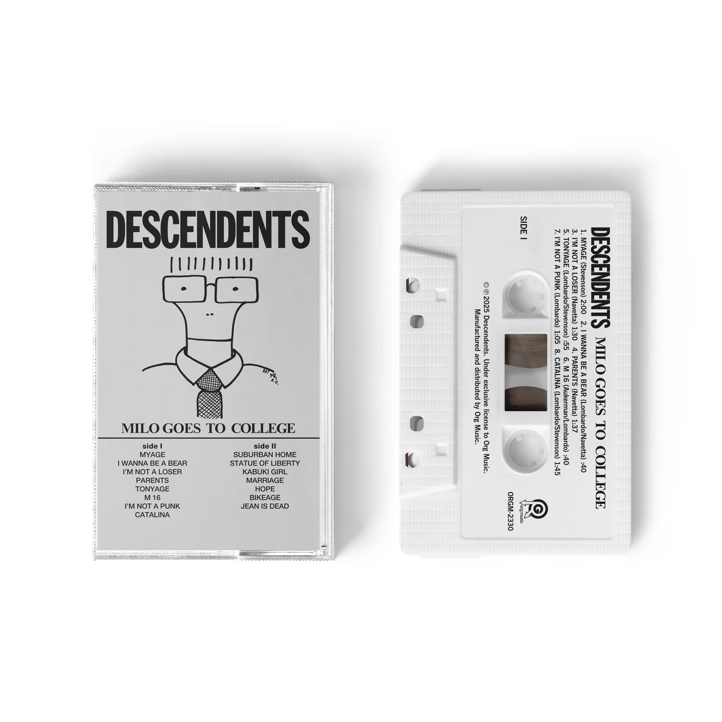 Descendents "Milo Goes To College" Cassette (White Body)