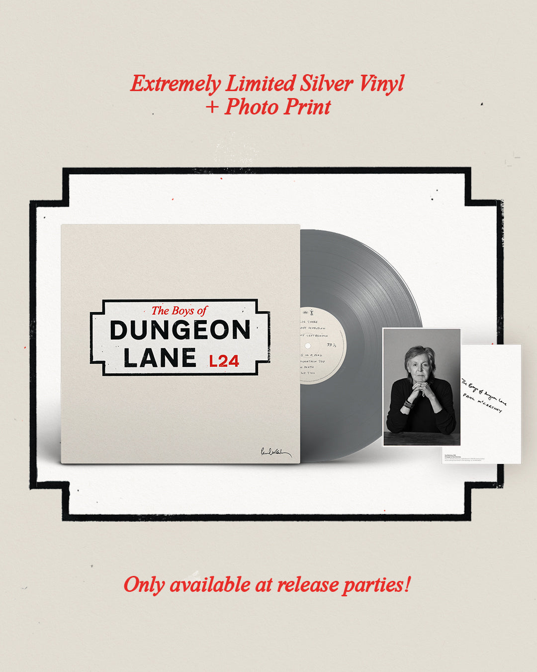 Paul McCartney "The Boys of Dungeon Lane" LP (Listening Party Exclusive Silver Vinyl + Photo Print)
