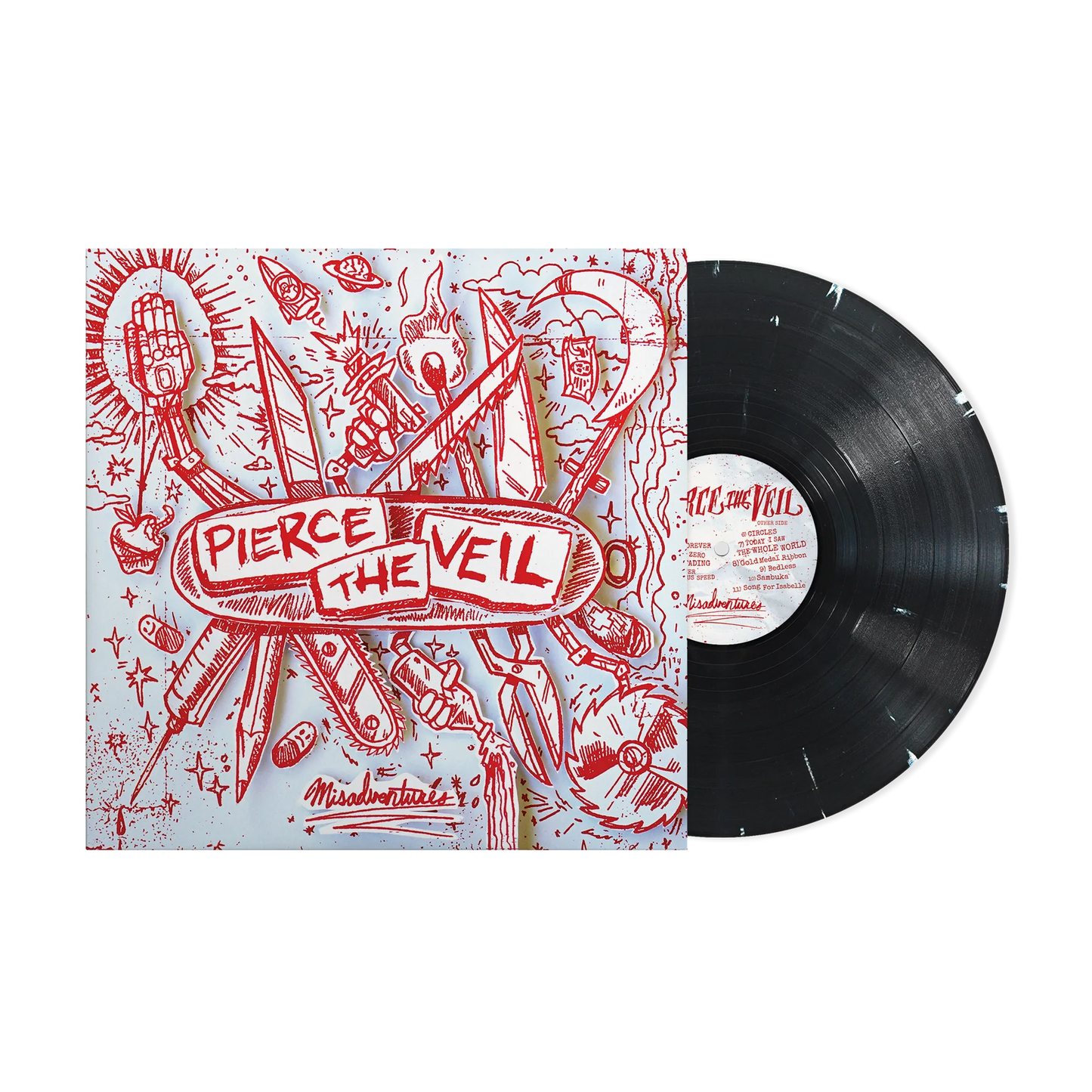 Pierce The Veil "Misadventures" LP (Black/White Splatter Vinyl)