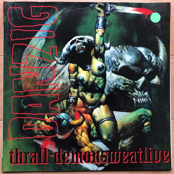 Used Vinyl: Danzig "Thrall/Demonsweatlive" LP (Teal Marble Vinyl w/ Poster)